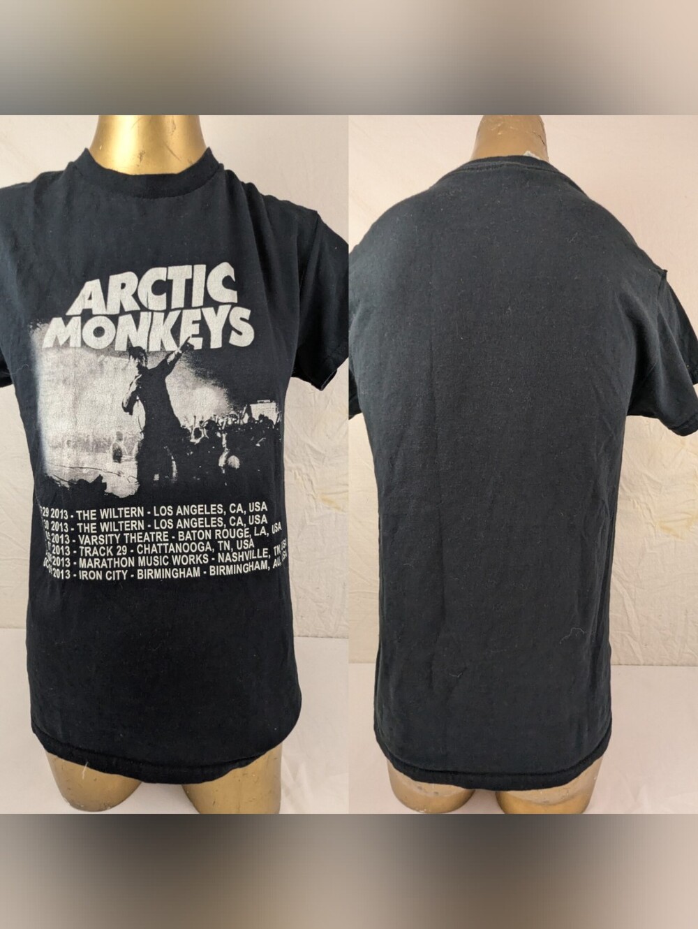 Artic Monkeys 2013 The AM Tour Concert Black Tee Small Unisex